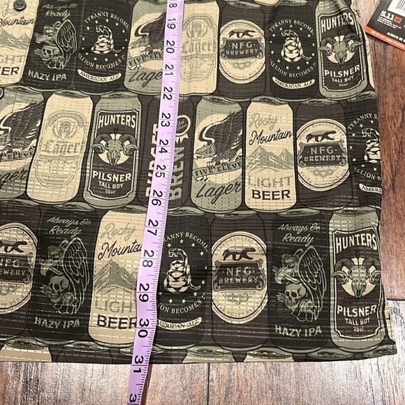 5.11 Tactical Mens XL 99 hunters Beer Short Sleeve Shirt Conceal Carry Snap Mesh - Picture 6 of 6